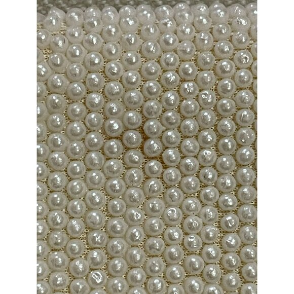 Beaded Purse Used Cream Formal Special Occasion - Picture 8 of 16